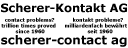 Scherer Kontakt AG  Baar Zug Schweiz - Scherer Kontakte Spezialialist fr Flachstecker, Kontaktzungen, Ltstifte, Kontakteile, Steckzungen, Steckverteiler, Flachsteckhlsen, Bandware, Werkzeuge, Ltstifte fr gedruckte Schaltungen